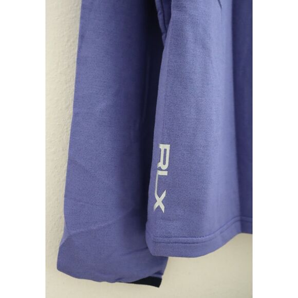 RLX Ralph Lauren Men's Sz L Blue Full Zip Hooded Wool Blend Golf Jacket - Picture 9 of 14